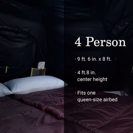 Camp Burst Dark Room Tent: 4-Person