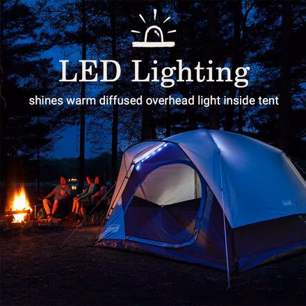 Skydome Tent + Lighting: 4-Person 3-Season