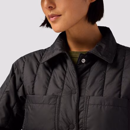 Oakbury Synthetic Quilted Shirt Jacket- Women's