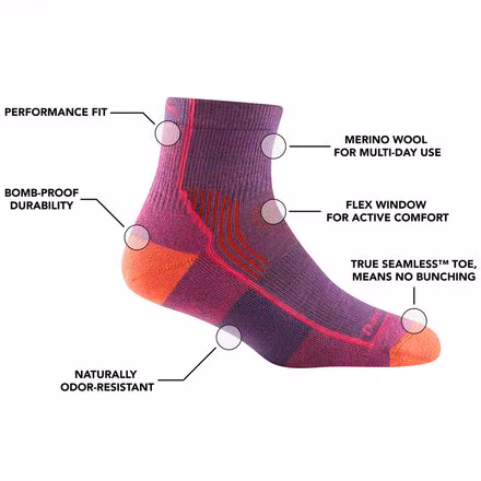 Hiker 1/4 Cushion Sock - Women's