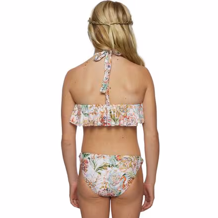 Arden Floral Ruffle High Neck Swim Set - Girls'