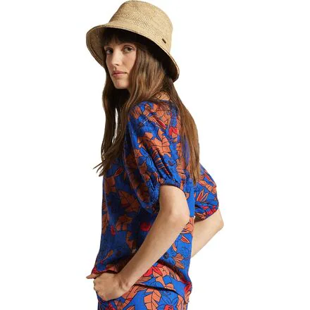 Ellee Straw Packable Bucket Hat - Women's