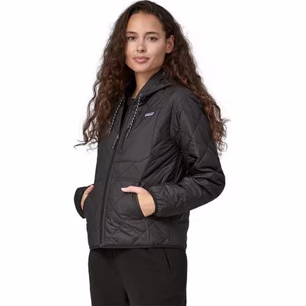 Diamond Quilted Bomber Hoodie - Women's