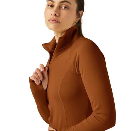 Heather Rib Take A Hike Zip Pullover - Women's