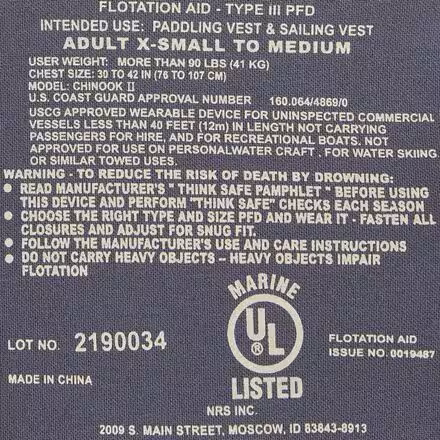 Chinook Personal Flotation Device - Men's