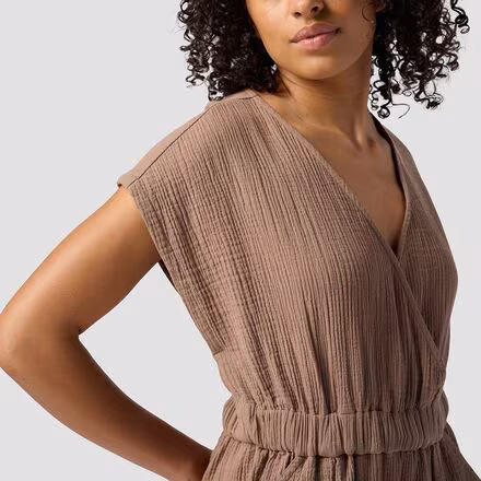 Sleeveless Cotton Gauze Jumpsuit - Women's