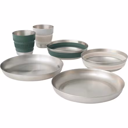 Detour Stainless Steel Collapsible Dinnerware Set - 2 Person