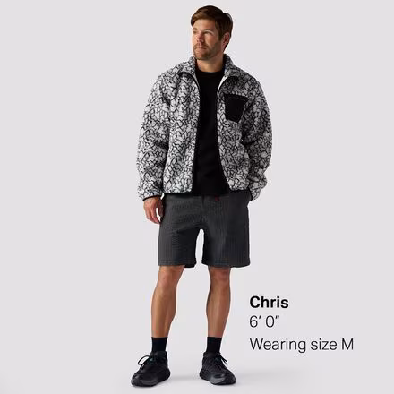 High Pile Printed Fleece Jacket - Men's