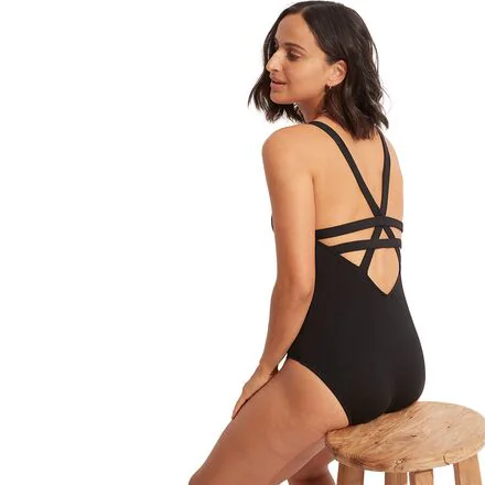 Active Deep V Maillot One-Piece Swimsuit - Women's