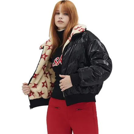 Reversible Metallic Shearling Jacket - Women's