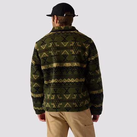 High Pile Printed Fleece Jacket - Men's