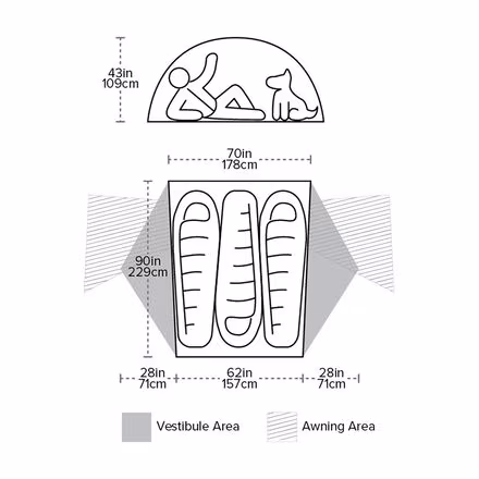 Copper Spur HV UL3 MtnGLO Tent: 3-Person 3-Season
