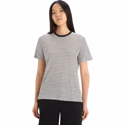Merino Linen Short-Sleeve Stripe T-Shirt - Women's