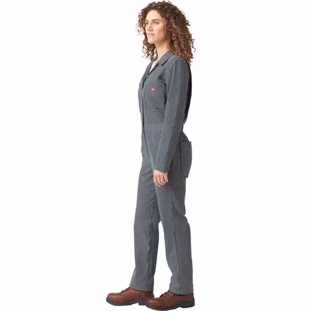 Long-Sleeve Hickory Stripe Coverall - Women's