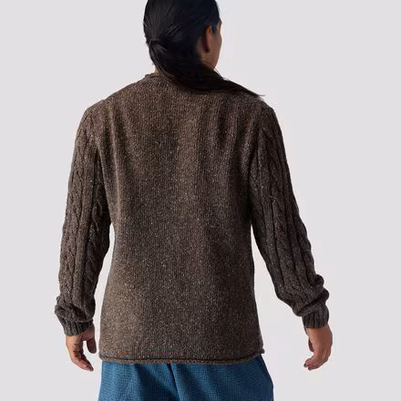 Cableknit Roll Neck Sweater - Men's