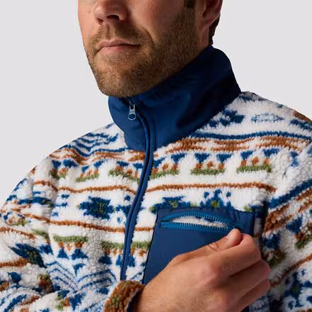 High Pile Printed Fleece Jacket - Men's