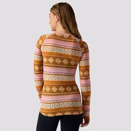 Spruces Print Lightweight Merino Crew - Women's