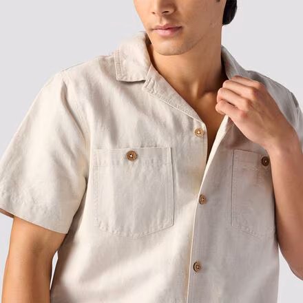 Textured Cotton Short-Sleeve Button Up - Men's