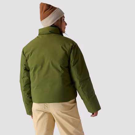 Cropped Boxy Snap Front Puffer - Women's