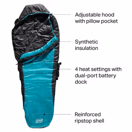 OneSource Heated Sleeping Bag: 32F Synthetic