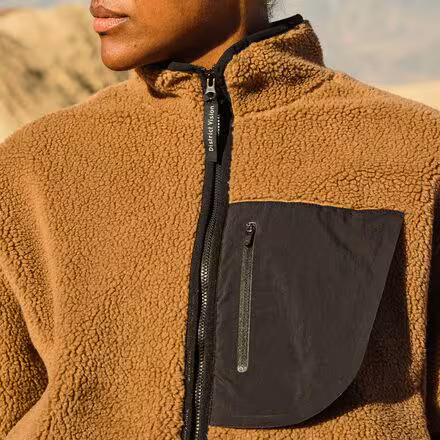 Cropped Pile Fleece Jacket - Women's