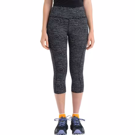 Merino Fastray High Rise Topo Lines 3/4 Tights - Women's