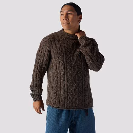 Cableknit Roll Neck Sweater - Men's