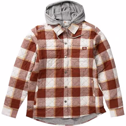 Hooded Flannel Shirt Jacket - Women's