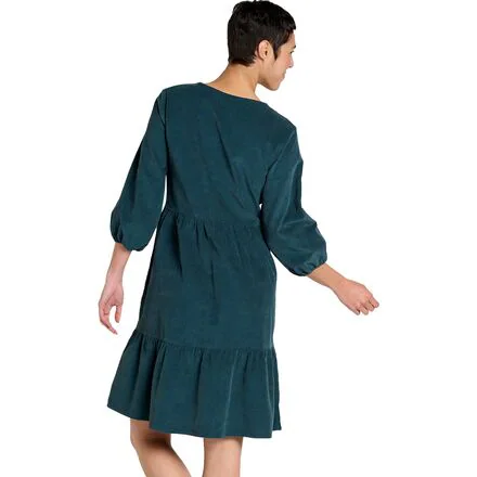 Scouter Cord Tiered Long-Sleeve Dress - Women's