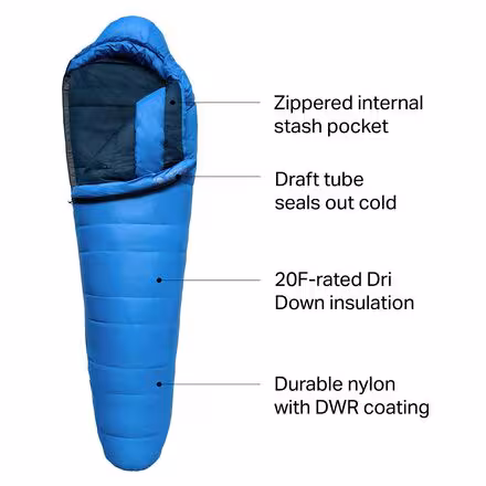 Cosmic Ultra 800 DriDown Sleeping Bag: 20F Down