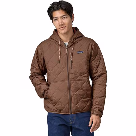 Diamond Quilted Bomber Hooded Jacket - Men's