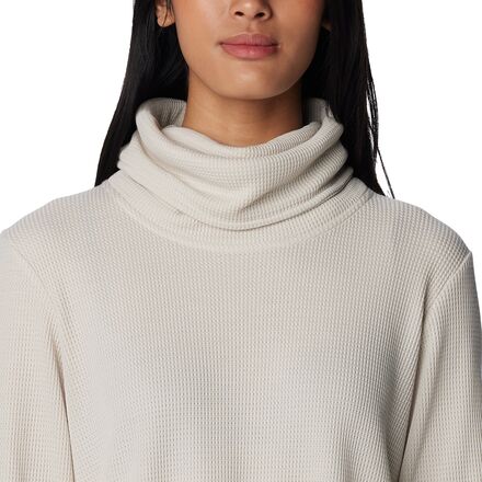 Holly Hideaway Waffle Cowl Neck Pullover - Women's