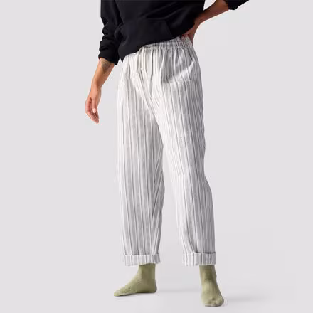 Textured Cotton Pull On Pant - Women's