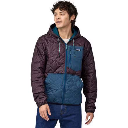 Diamond Quilted Bomber Hooded Jacket - Men's