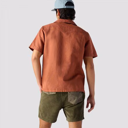 Textured Cotton Short-Sleeve Button Up - Men's