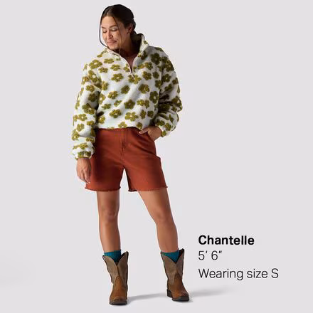 Printed Mid Pile Fleece 1/4 Zip Pullover - Women's