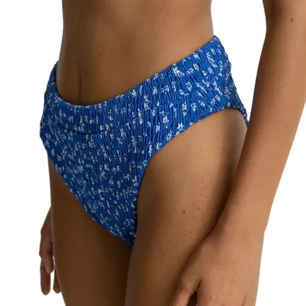 Elodie Floral Smocked Hi Waist Bikini Bottom - Women's