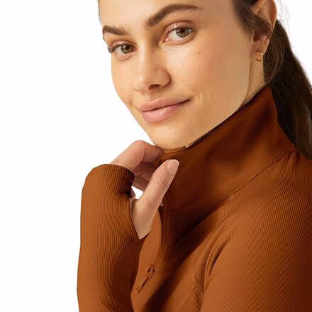 Heather Rib Take A Hike Zip Pullover - Women's