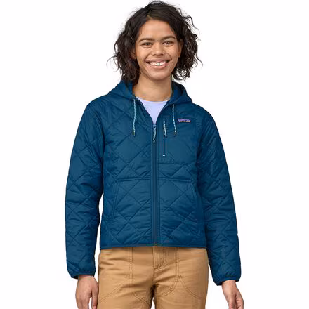 Diamond Quilted Bomber Hoodie - Women's