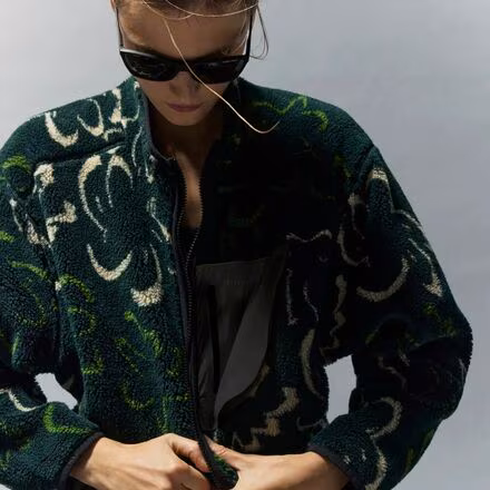 Cropped Pile Fleece Jacket - Women's