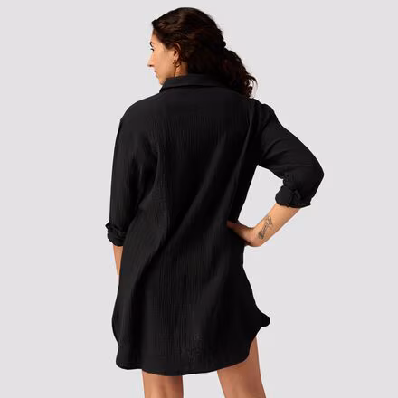 Long Cotton Gauze Long-Sleeve Button-Down - Women's