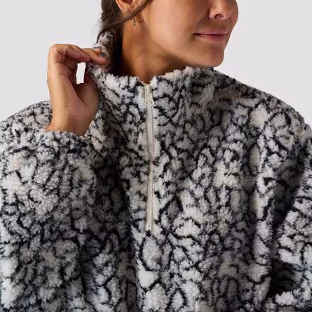 Printed Mid Pile Fleece 1/4 Zip Pullover - Women's