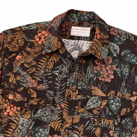 Washed Short-Sleeve Feather Cloth Shirt - Men's