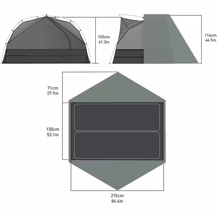 Ikos TR2 Tent: 2-Person 3-Season