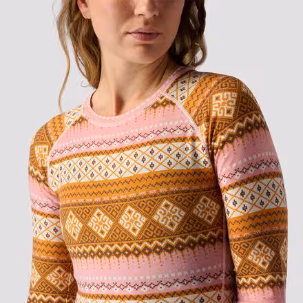 Spruces Print Lightweight Merino Crew - Women's