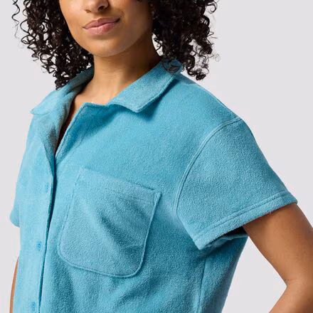 Terry Button-Down Shirt - Women's