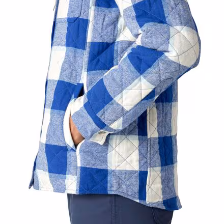 Hooded Flannel Shirt Jacket - Women's