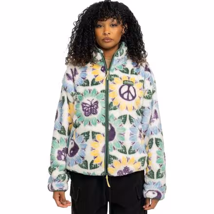 Nature In Bloom Faux Shearling Jacket - Women's