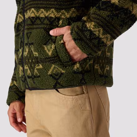 High Pile Printed Fleece Jacket - Men's