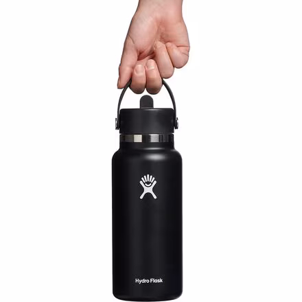32oz Wide Mouth Flex Straw Water Bottle